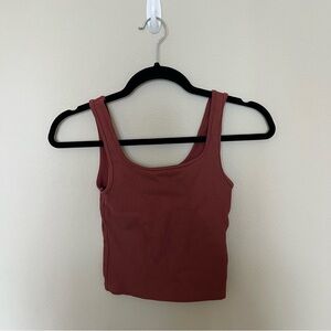 Abercrombie and Fitch Soft A&F Collection Mauve Brown Ribbed Crop Top XS